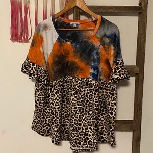 NWOT Baby doll white birch top